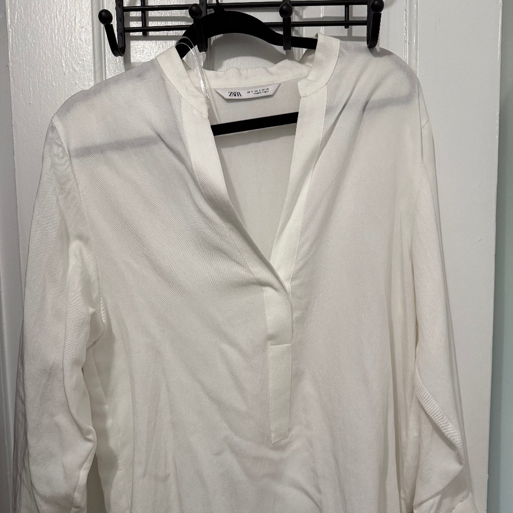 Zara off white/ivory tunic